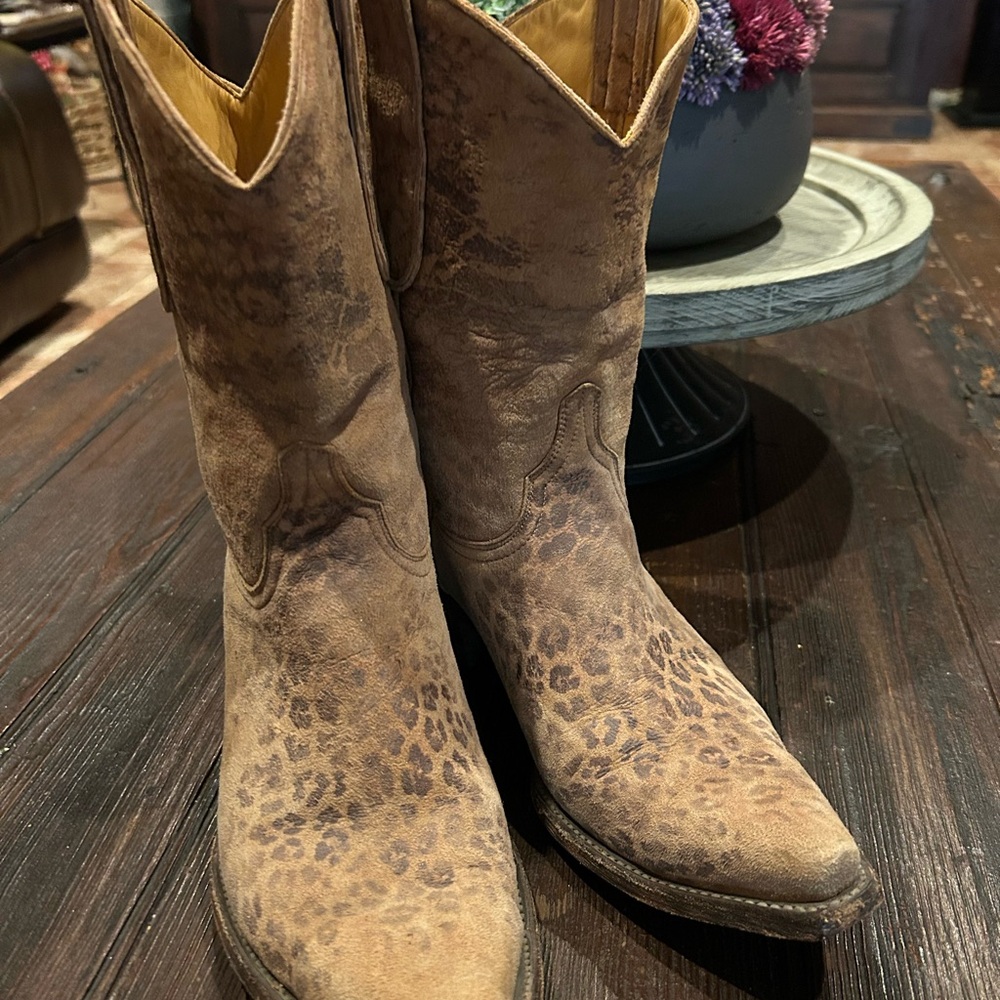 Old Gringo Loepardito Print Cowboy Boots - Picture 3 of 10